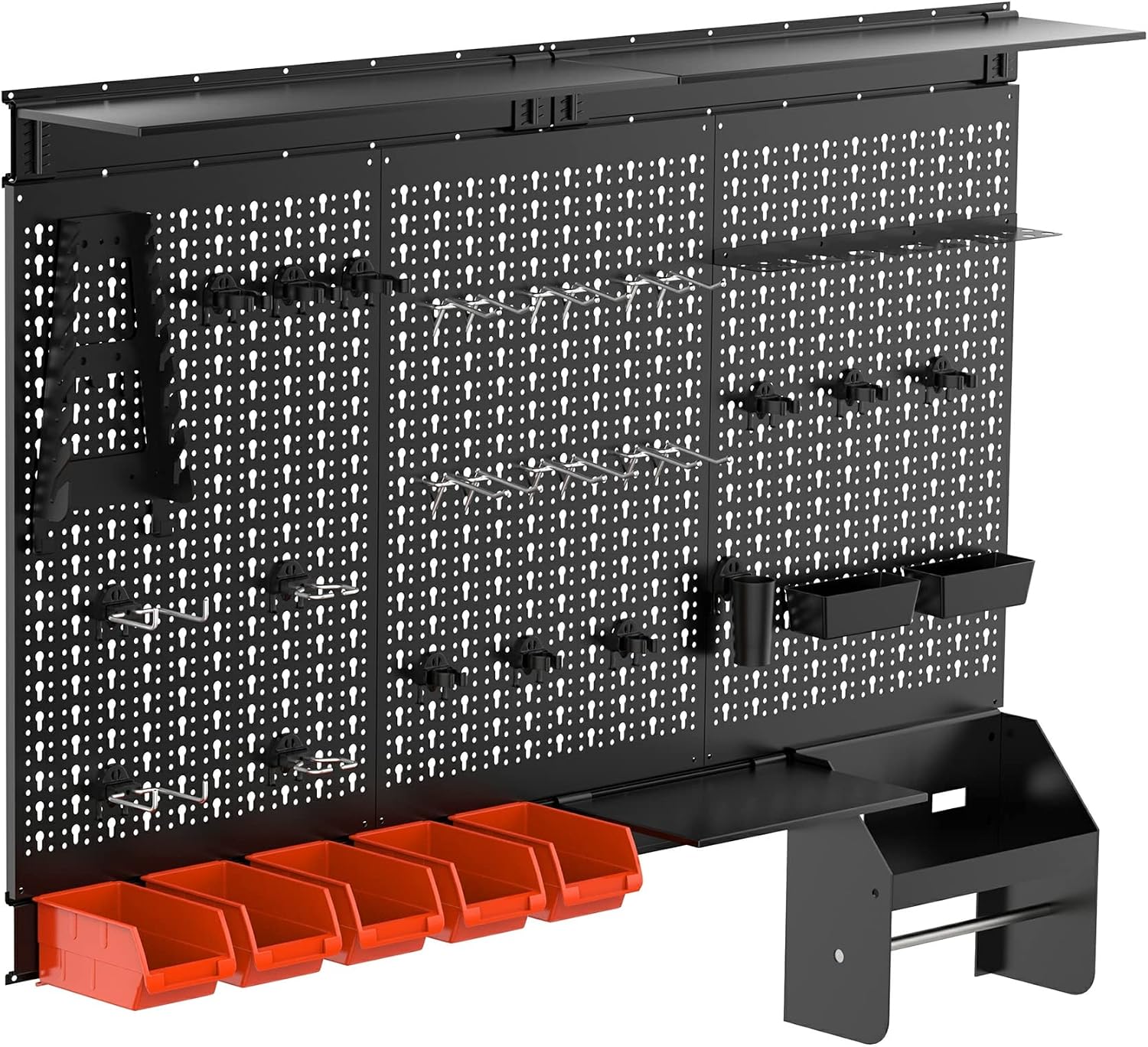 Workshop Tools.Hanging Board - Metal Pegboard Wall Organizer Panel Kit,