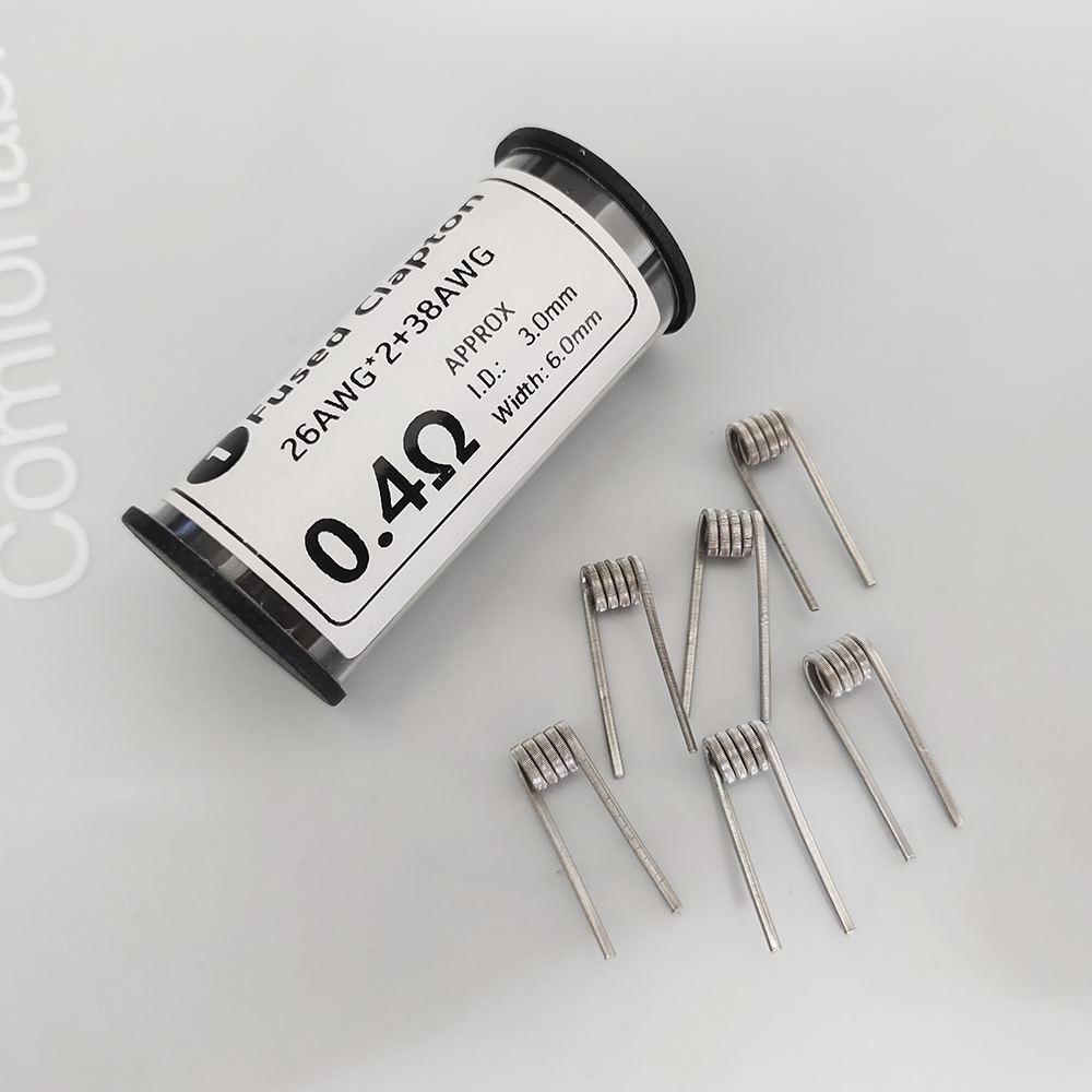 Tools Vape - 6pcs Ni80 26x2+38AWG ID3.0 0.4ohm Resistance