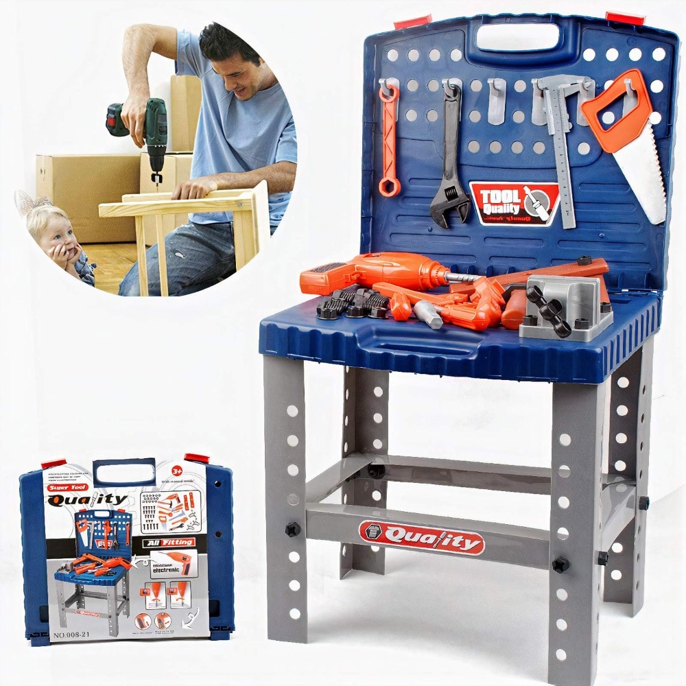 Kids Toy Tool Workbench with R - Tools Workshop Kids ulasan dan harga