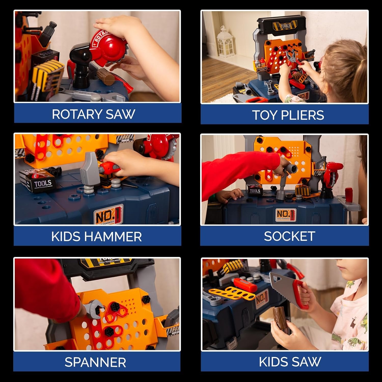 65PCS Kids Tool Bench Set Pret - Tools Workshop Kids ulasan dan harga
