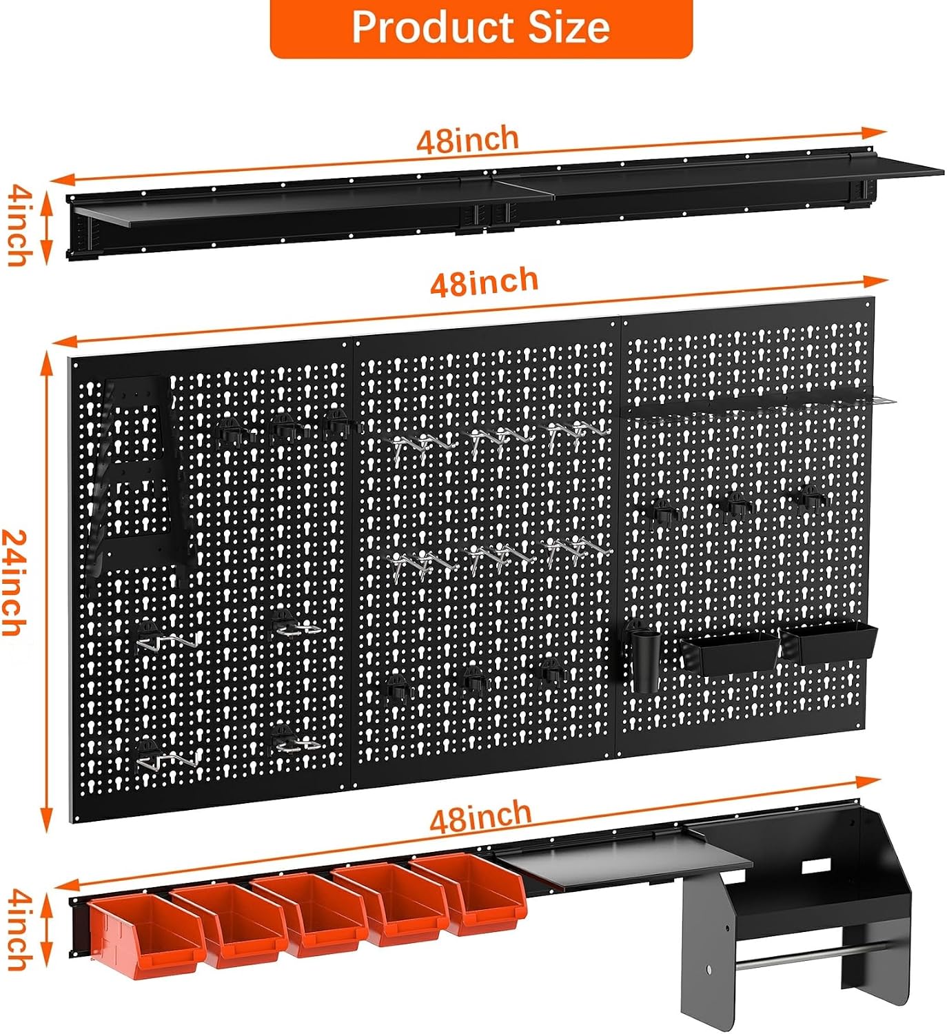 Metal Pegboard Wall Organizer  - Workshop Tools.Hanging Board ulasan dan harga