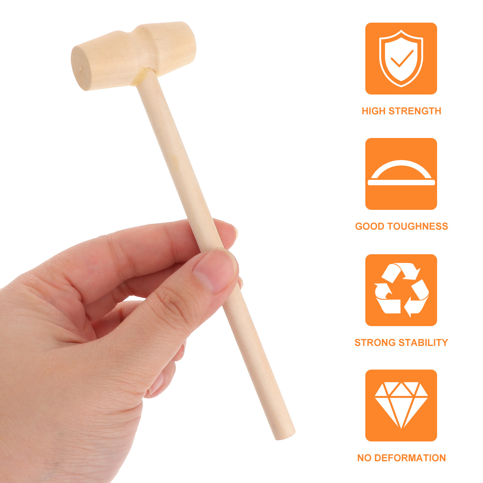 20Pcs Kid Wooden Mini Mallet U - Mallet Wood Carving ulasan dan harga