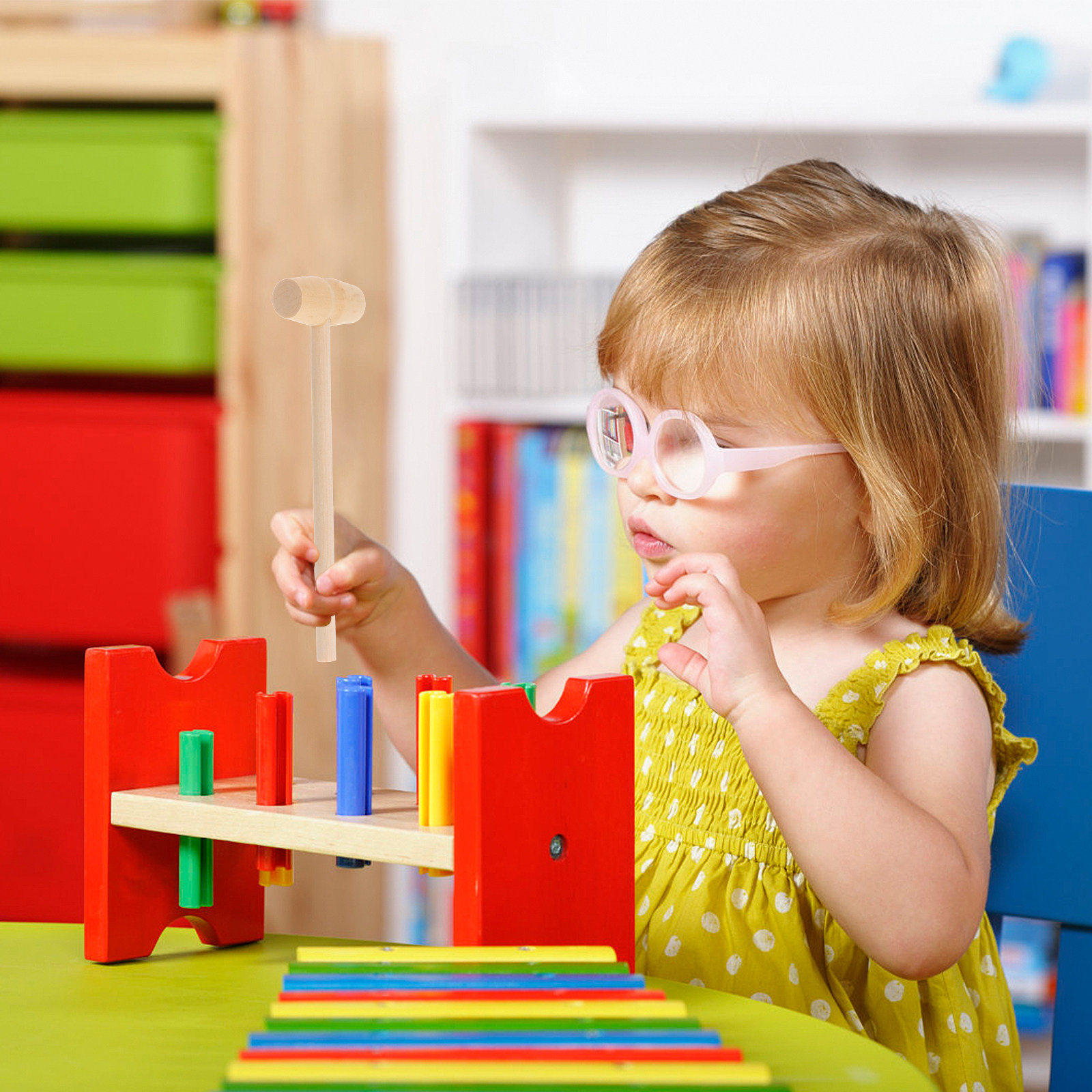 20Pcs Kid Wooden Mini Mallet U - Mallet Wood Carving ulasan dan harga