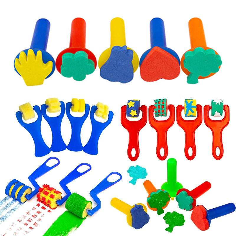 Children Toddler Sponge Stamp  - Tools Workshop Kids ulasan dan harga