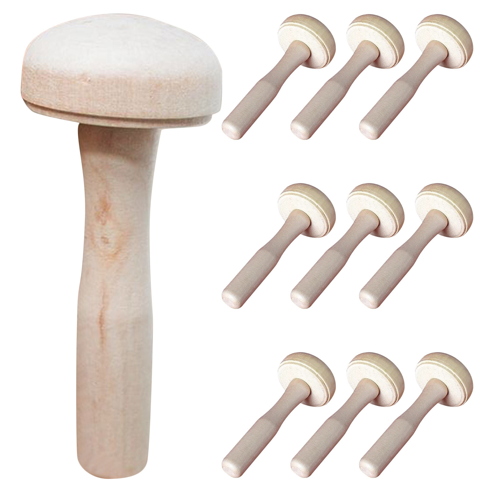 10Pcs Children Wooden Mushroom - Tools Workshop Kids ulasan dan harga