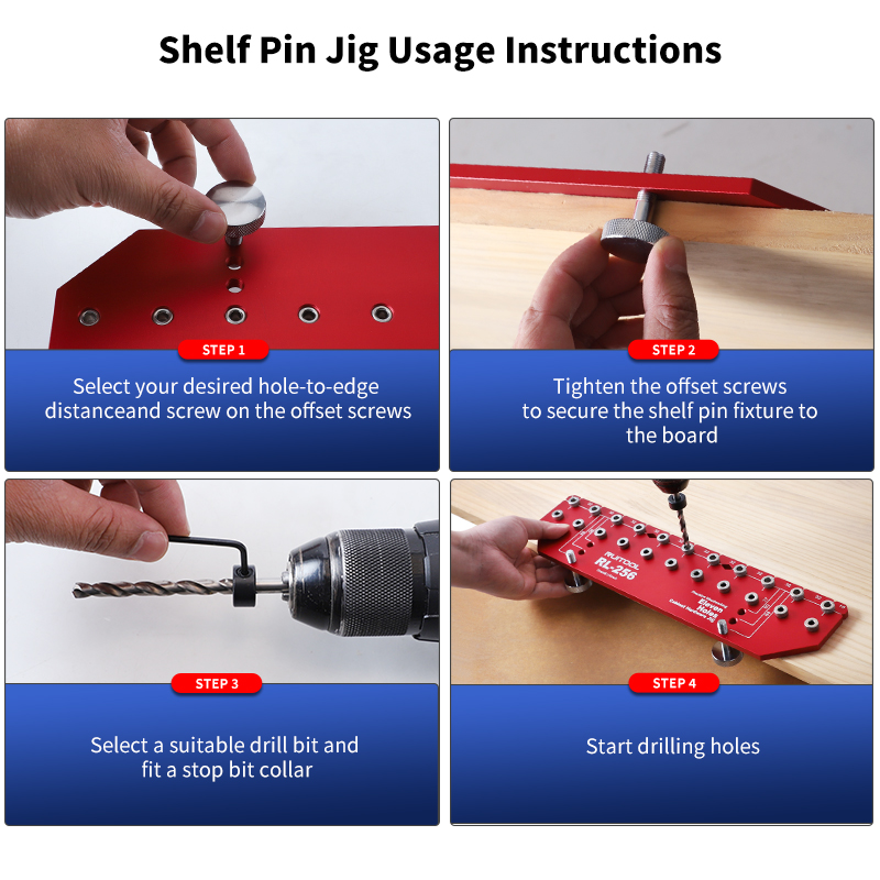 Shelf Pin Jig Set Aluminium Al - Dowel Jig Kit ulasan dan harga
