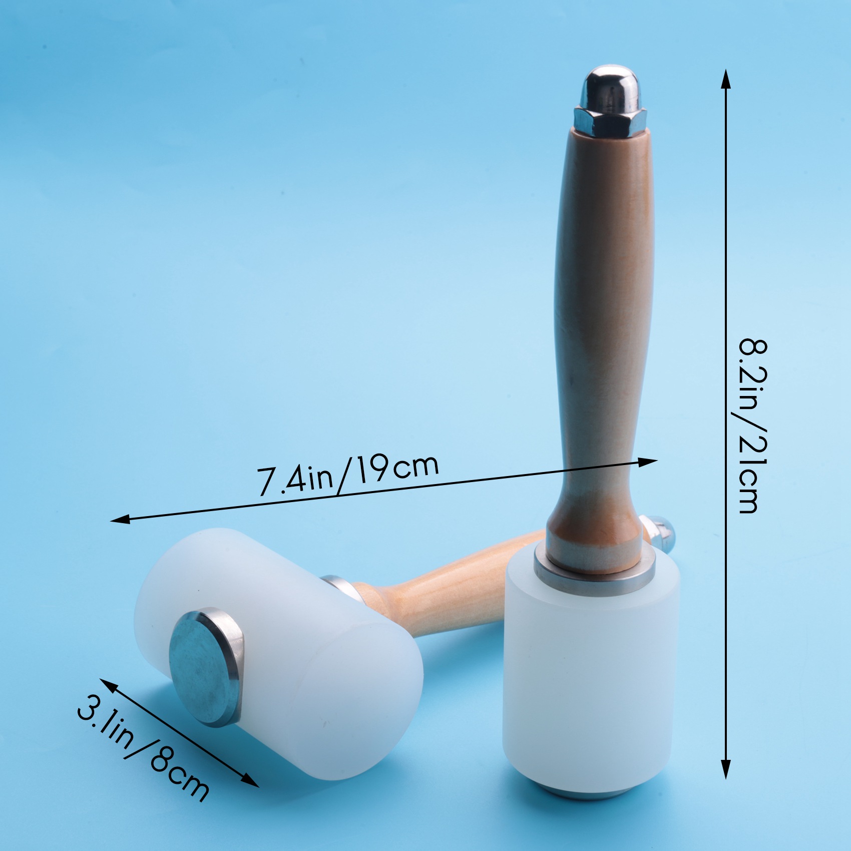 A84X-2 Pcs Leather Carving Ham - Mallet Wood Carving ulasan dan harga