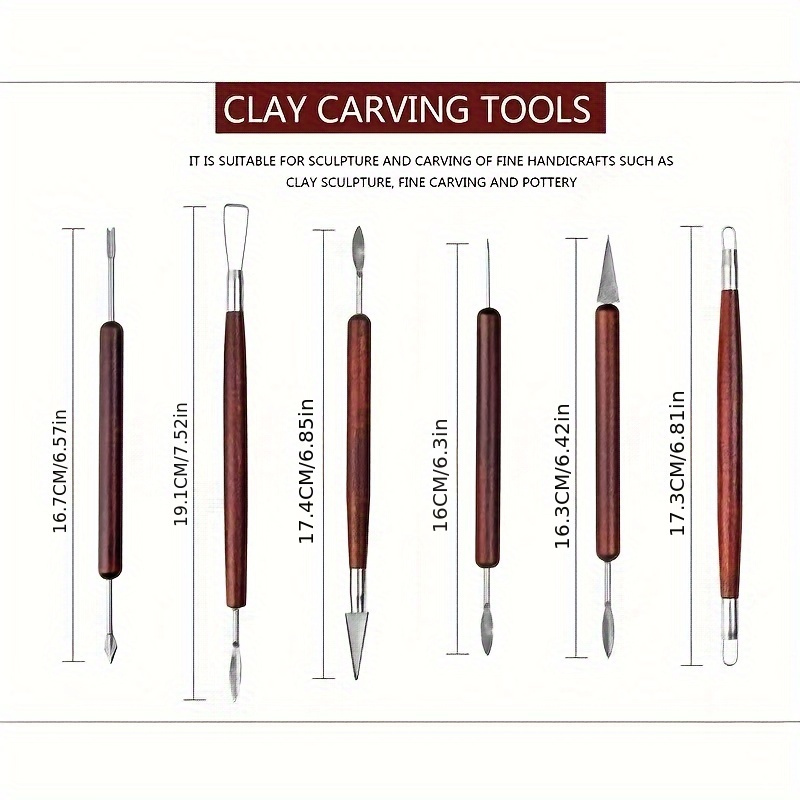 6PCS Sculpting Tool Pottery Wo - Chisel Set Wood ulasan dan harga