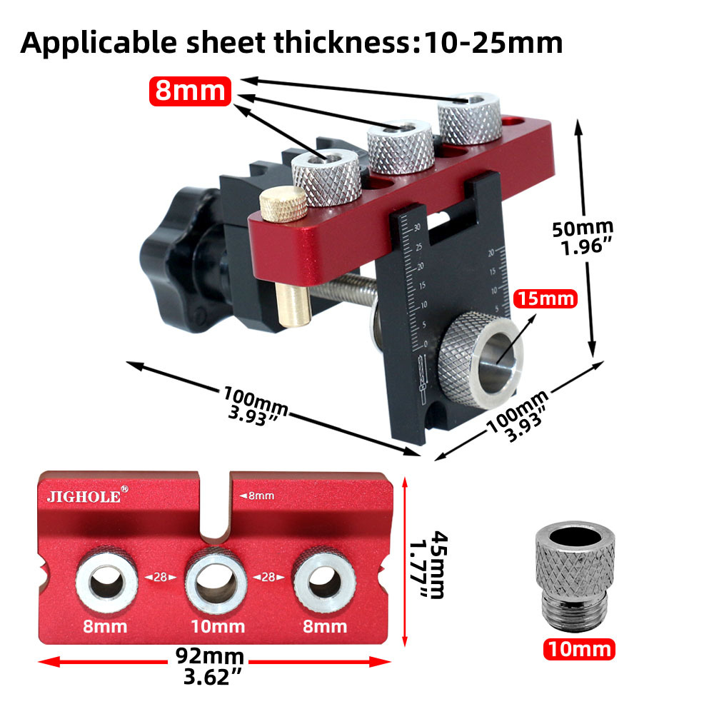 3 In 1 Universal Dowel & Pocke - Dowel Jig Kit ulasan dan harga