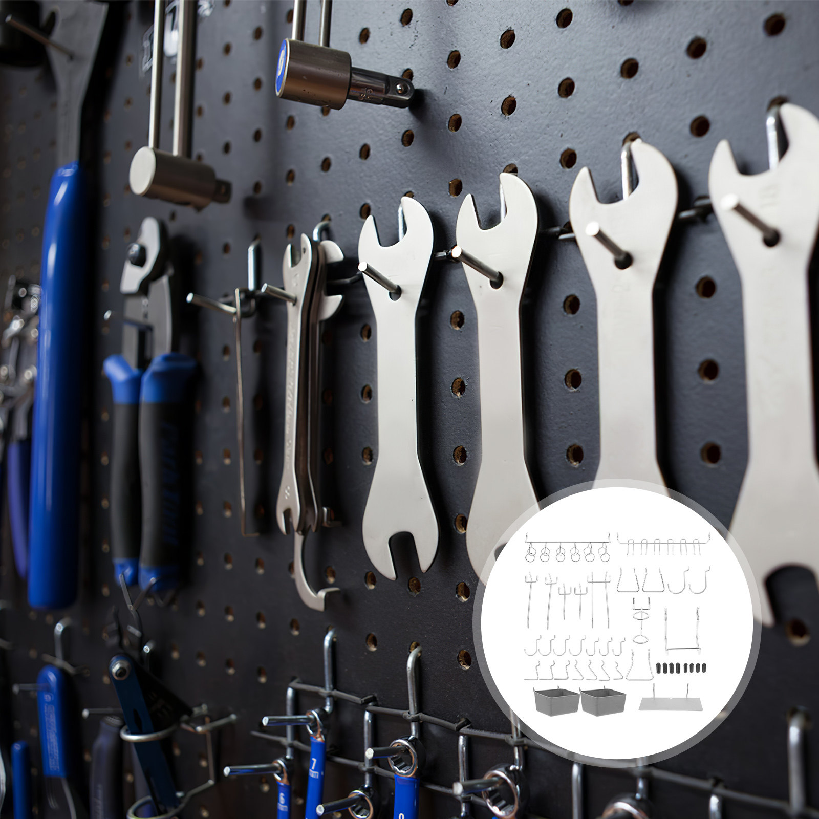 140Pcs Metal Pegboard Hooks Ki - Workshop Tools Organizer ulasan dan harga