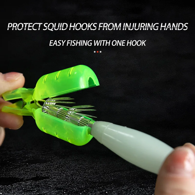 10Pcs/Lot Squid Jig Hook Cover - Dowel Jig Kit ulasan dan harga