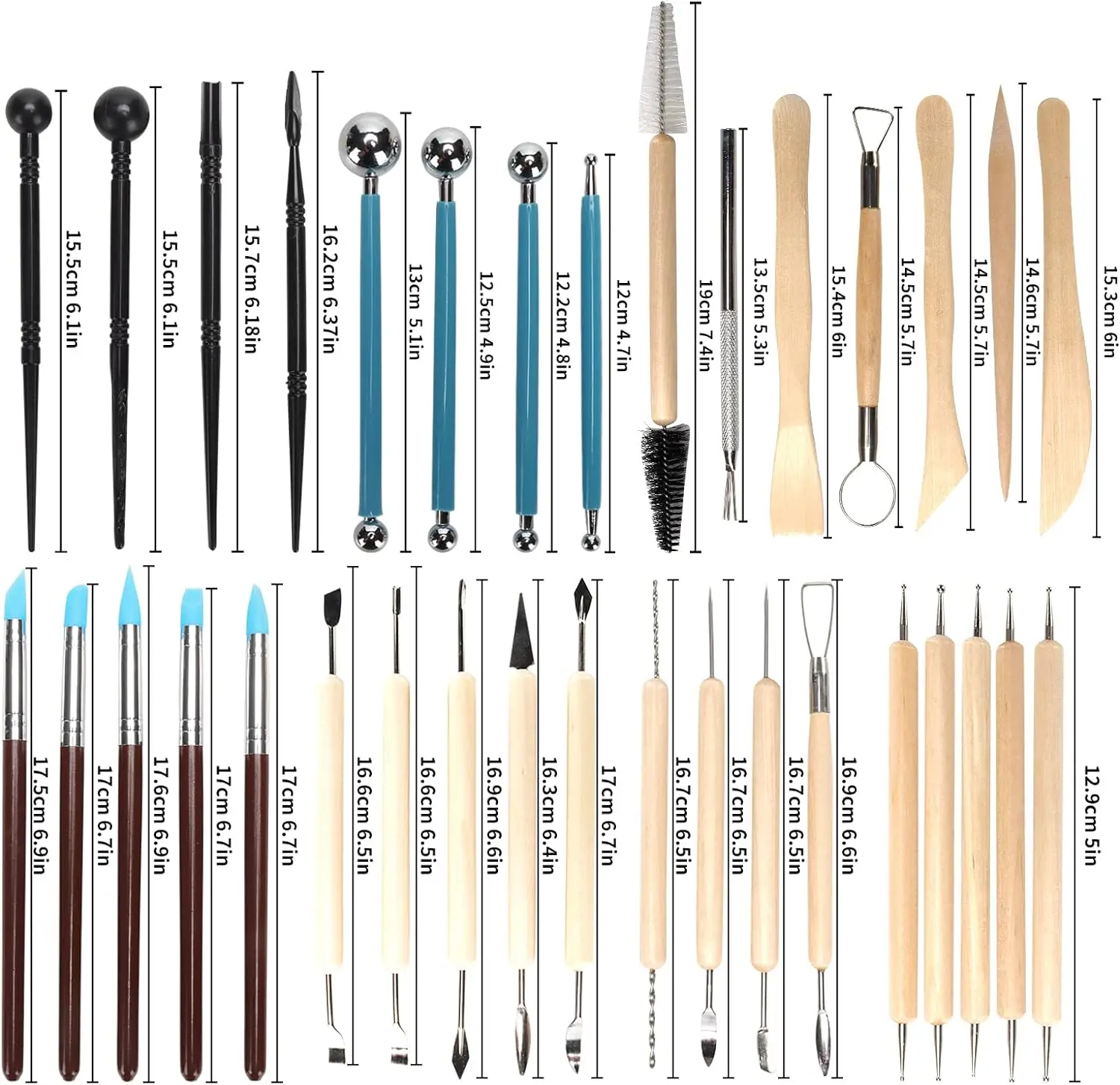 8-61PCS Pottery Tool Set - Cer - Chisel Set Wood ulasan dan harga