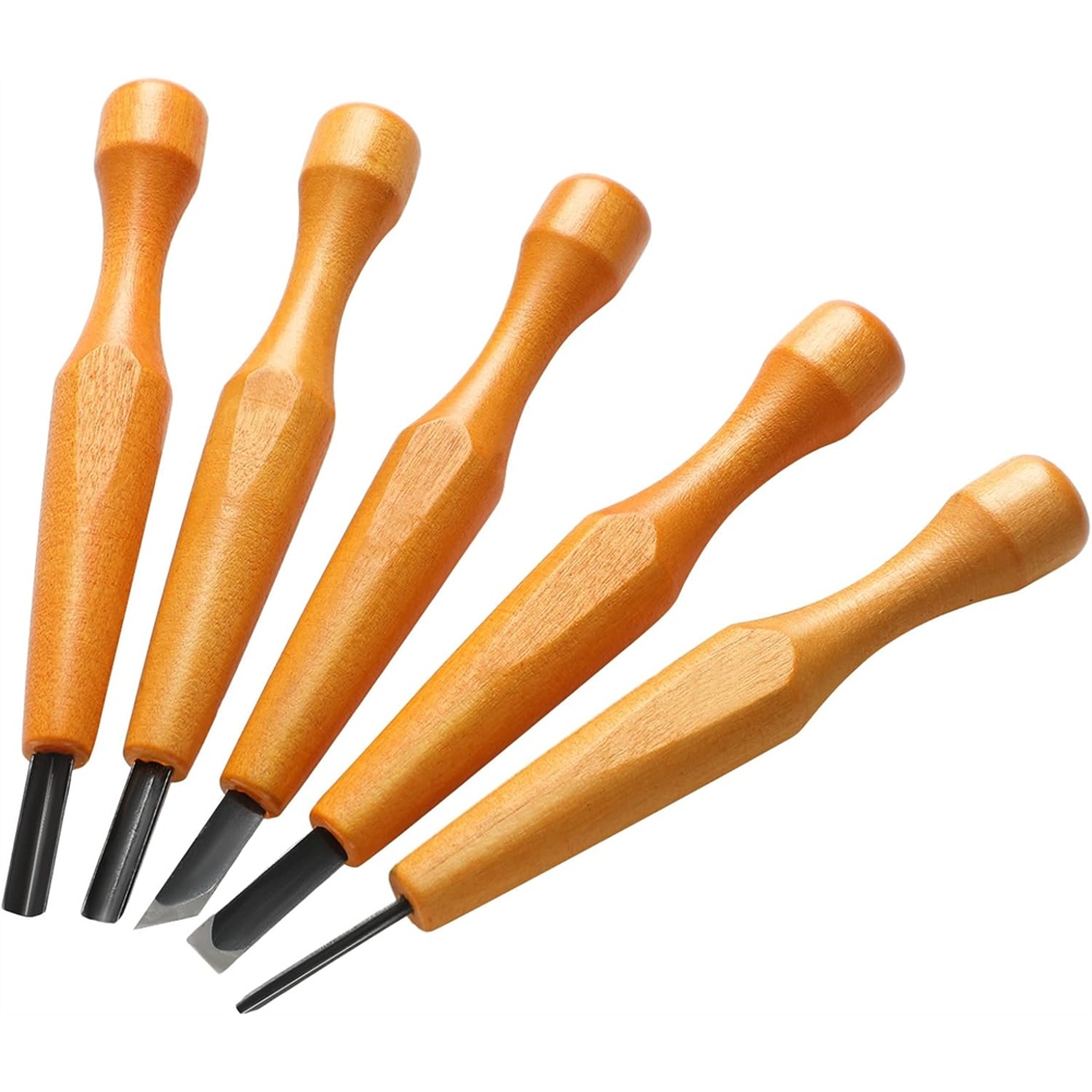5 Pcs Linocut Carving Tools Se - Chisel Set Wood ulasan dan harga