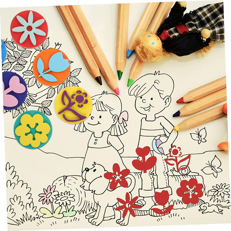 6Pcs/bag Foam Stamps for Paint - Tools Workshop Kids ulasan dan harga