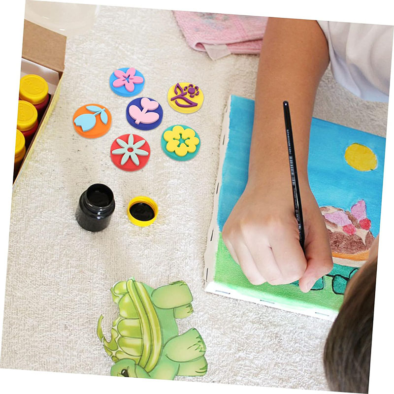 6Pcs/bag Foam Stamps for Paint - Tools Workshop Kids ulasan dan harga