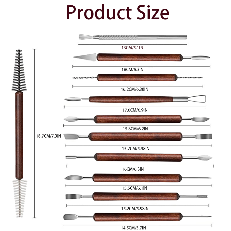 25/40Pcs Pottery & Clay Sculpt - Chisel Set Wood ulasan dan harga