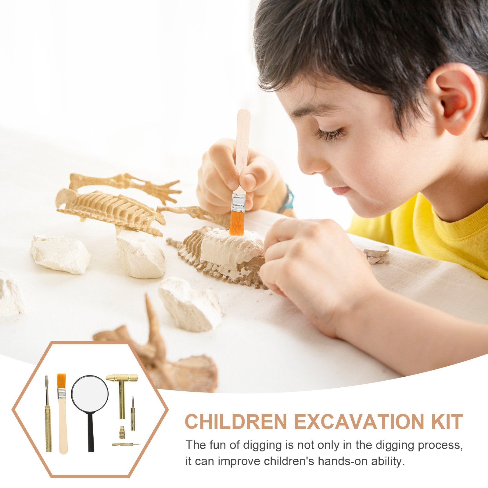 1Set Kid Excavation Tool Set S - Chisel Set Wood ulasan dan harga